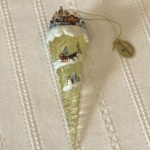 🆕 Thomas Kinkade Icicle 3 Ornaments—Ashton Drake Galleries (“Winter’s Glow”)